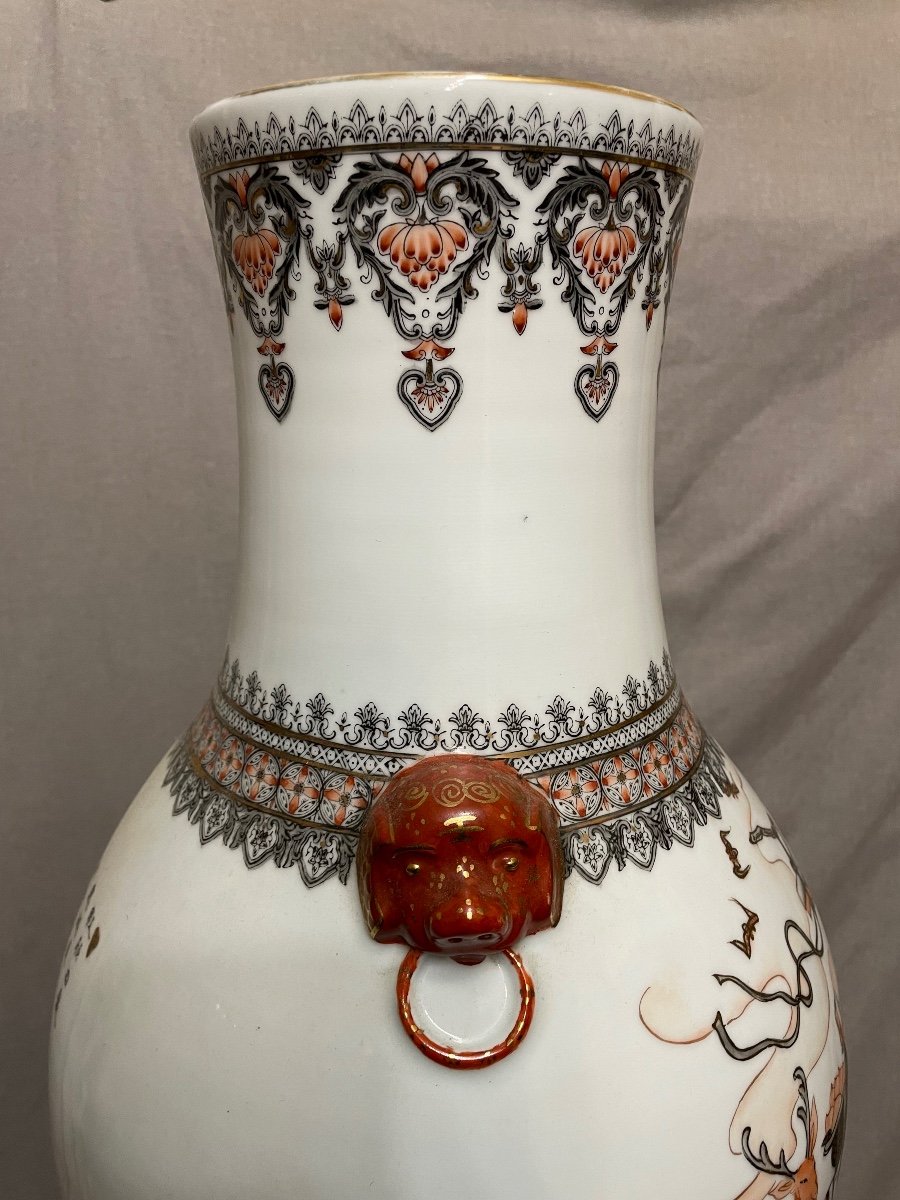 Large Chinese Porcelain Vase From The 1950s-photo-3