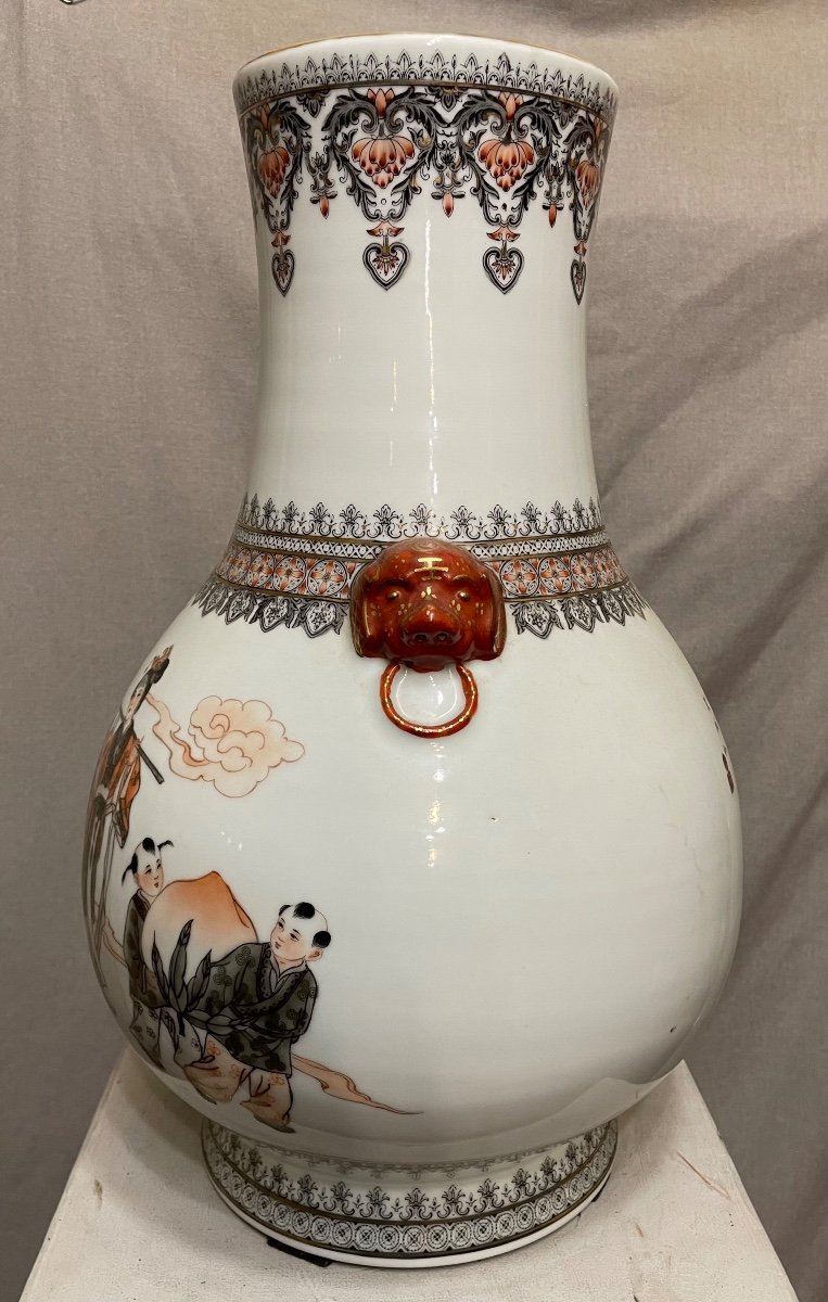 Large Chinese Porcelain Vase From The 1950s-photo-1