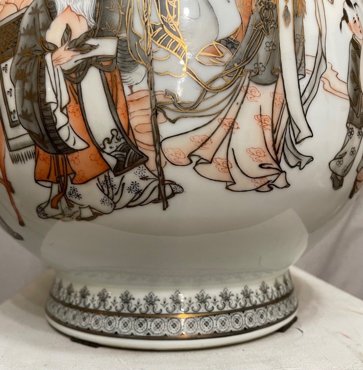 Large Chinese Porcelain Vase From The 1950s-photo-4