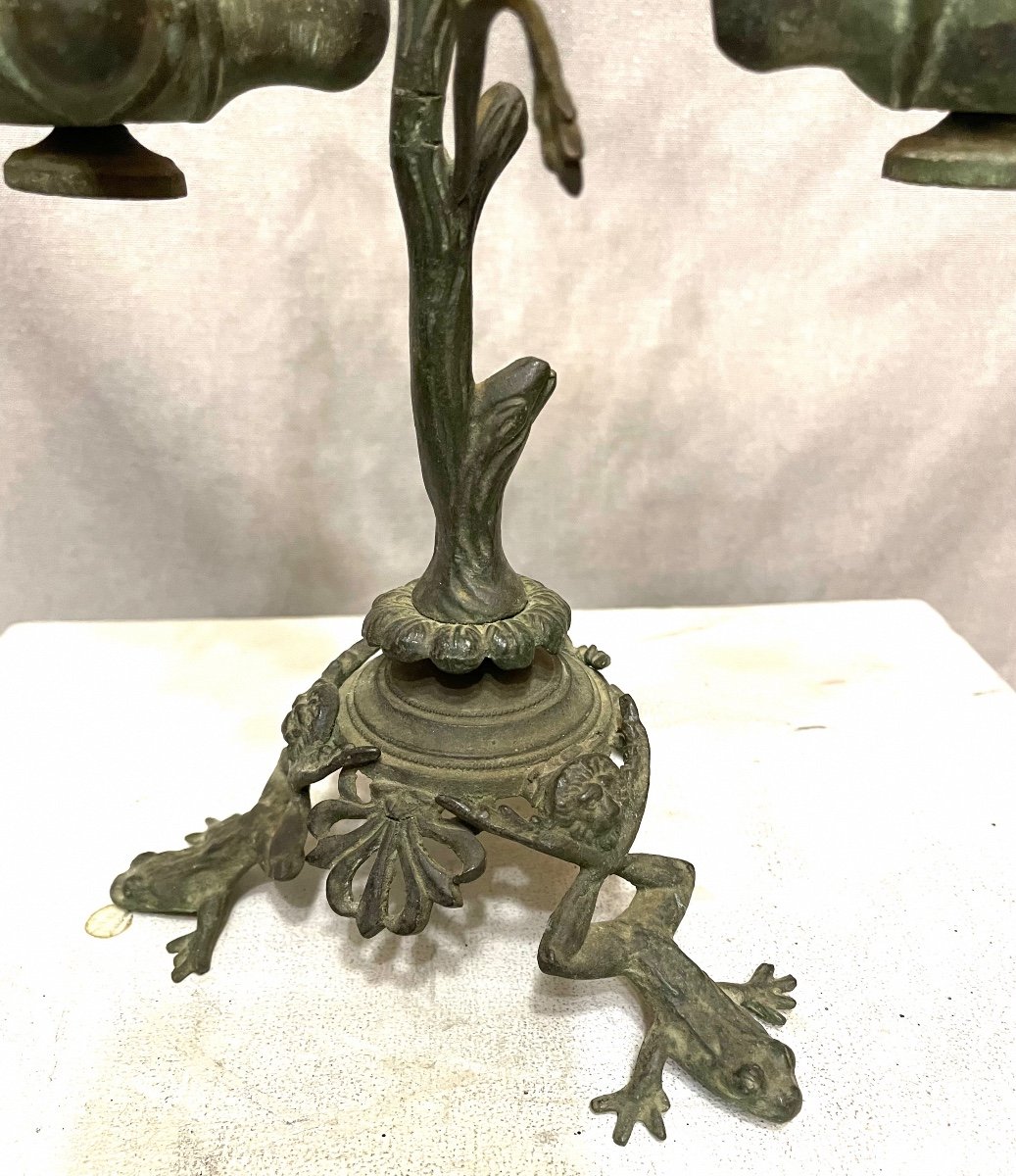 19th Century Bronze Lamp Socket-photo-3