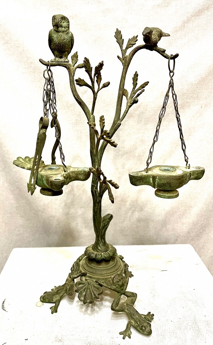 19th Century Bronze Lamp Socket