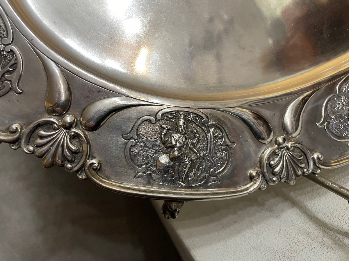 Silver Tray India 20th Century-photo-4