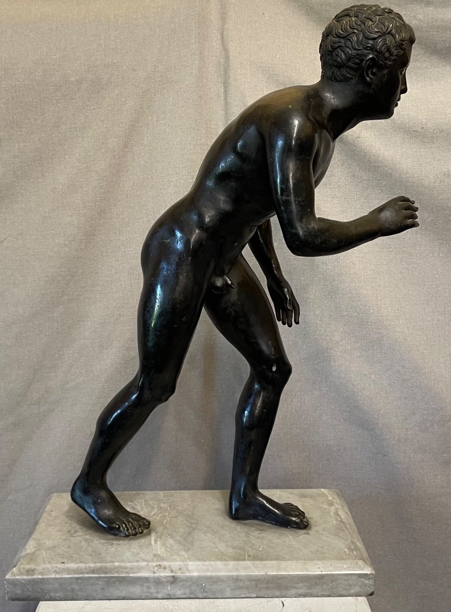 Bronze Sculpture Runner 19th Century-photo-3