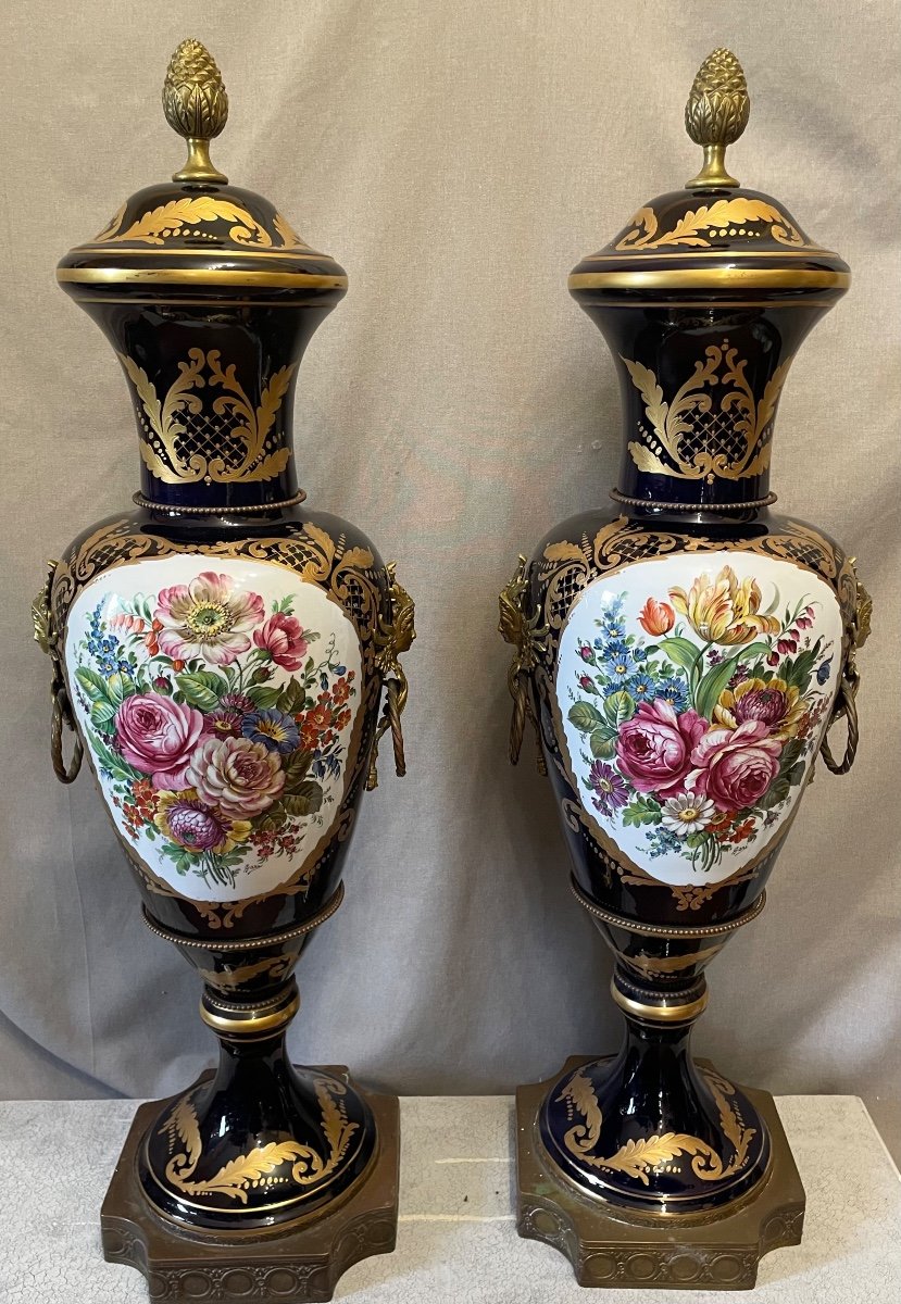 Pair Of Large French Vases From The 20th Century-photo-3