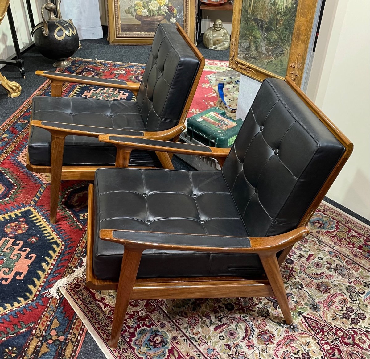 Pair Of 20th Century Danish Armchairs-photo-7