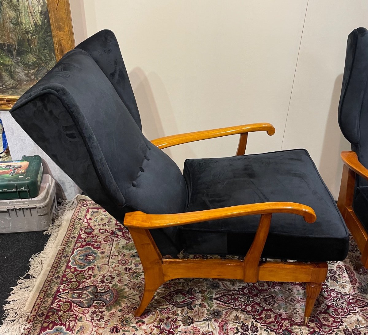 Pair Of Camea Model Armchairs From The 1950s-photo-1