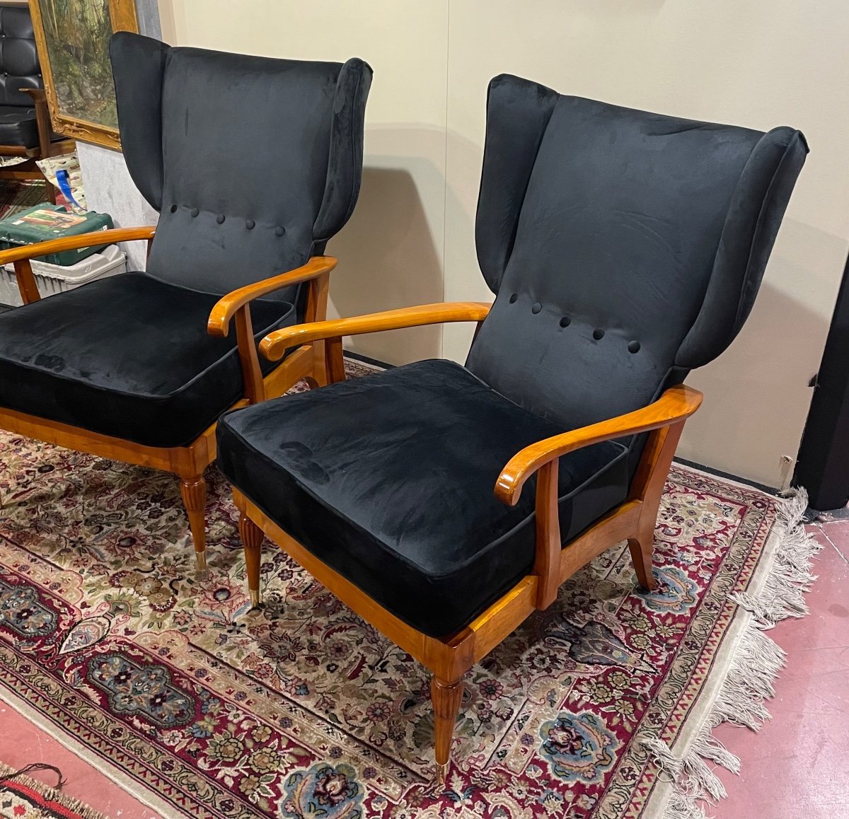 Pair Of Camea Model Armchairs From The 1950s-photo-3