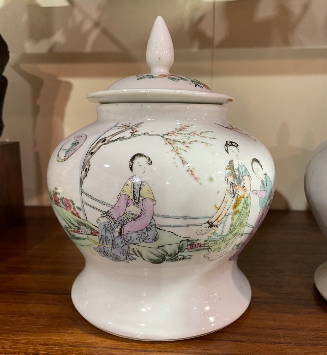 Paire De Potiches En Porcelaine Du 19ème Siècle Chine-photo-2