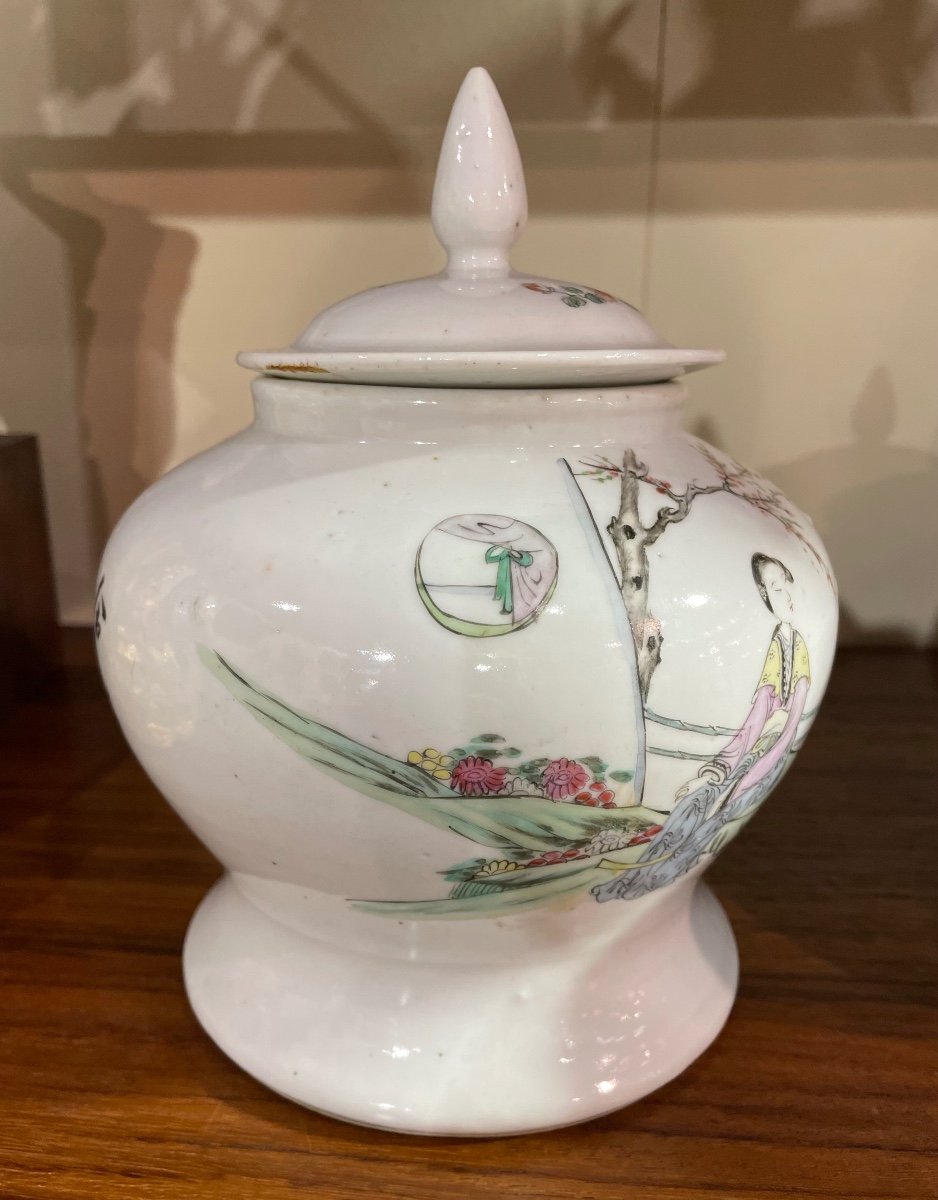 Paire De Potiches En Porcelaine Du 19ème Siècle Chine-photo-3