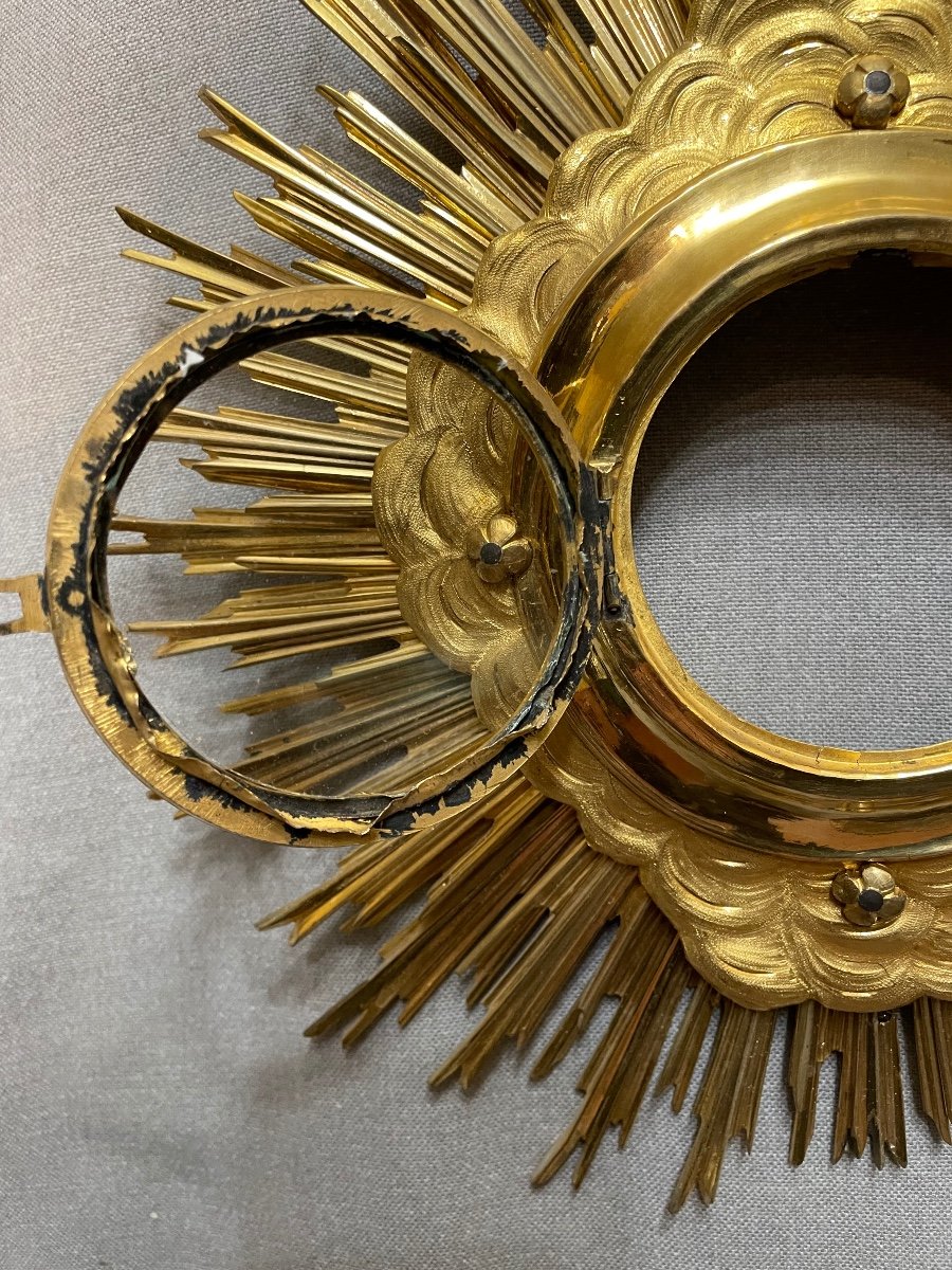 19th Century Mercury-gilded Bronze Monstrance-photo-4