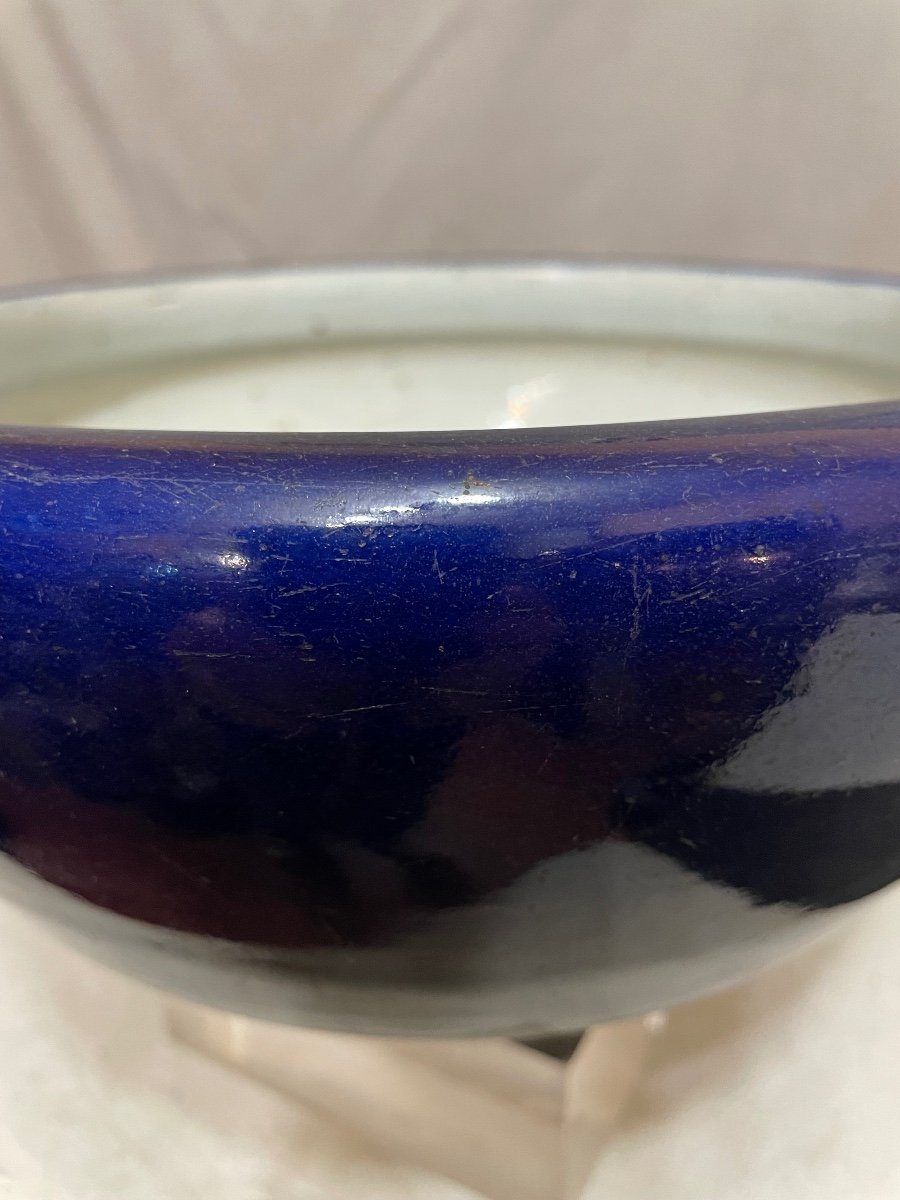 19th Century Chinese Blue Porcelain Bowl-photo-3