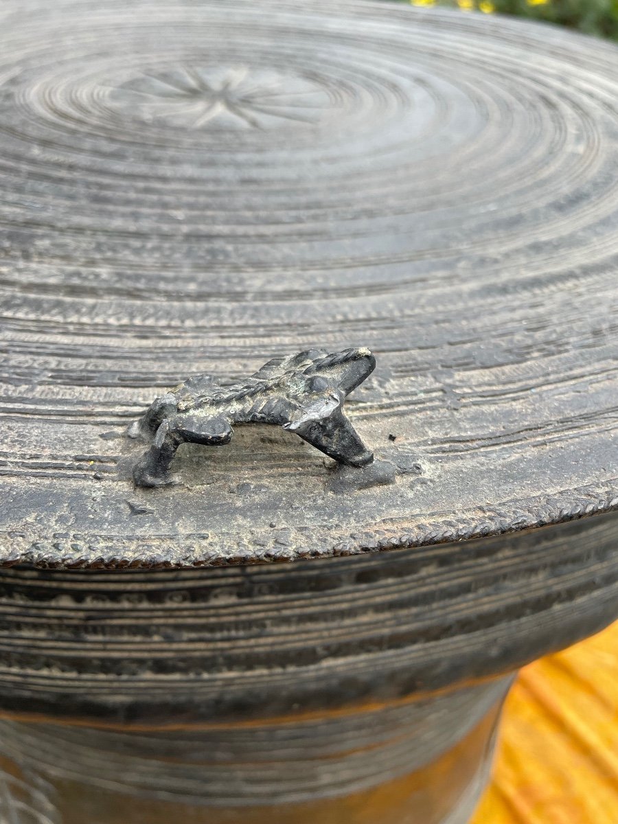 Large Bronze Drum From Vietnam, 18th/19th Century-photo-3