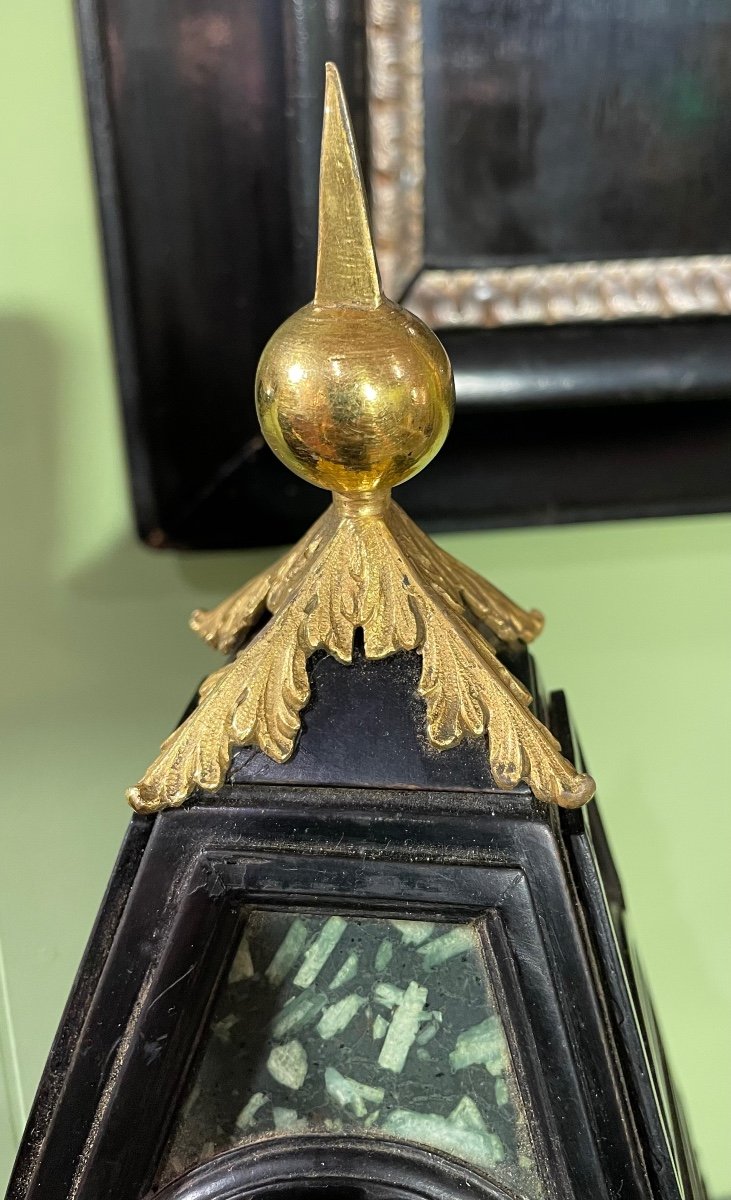 Pair Of Marble And Wood Pyramids, 20th Century-photo-1