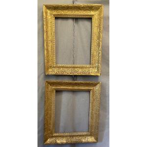 Pair Of Carved And Gilded Frames From The 19th Century