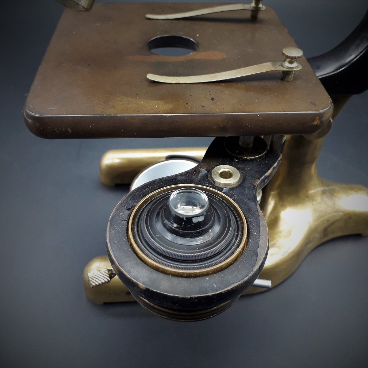 Antique Brass Microscope, Robert Prior-photo-8