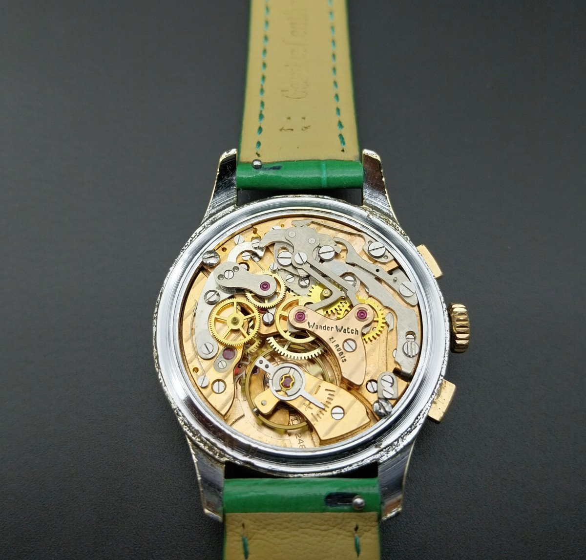 Montre Chronographe Wonder Watch Gallet, 1960 C-photo-2