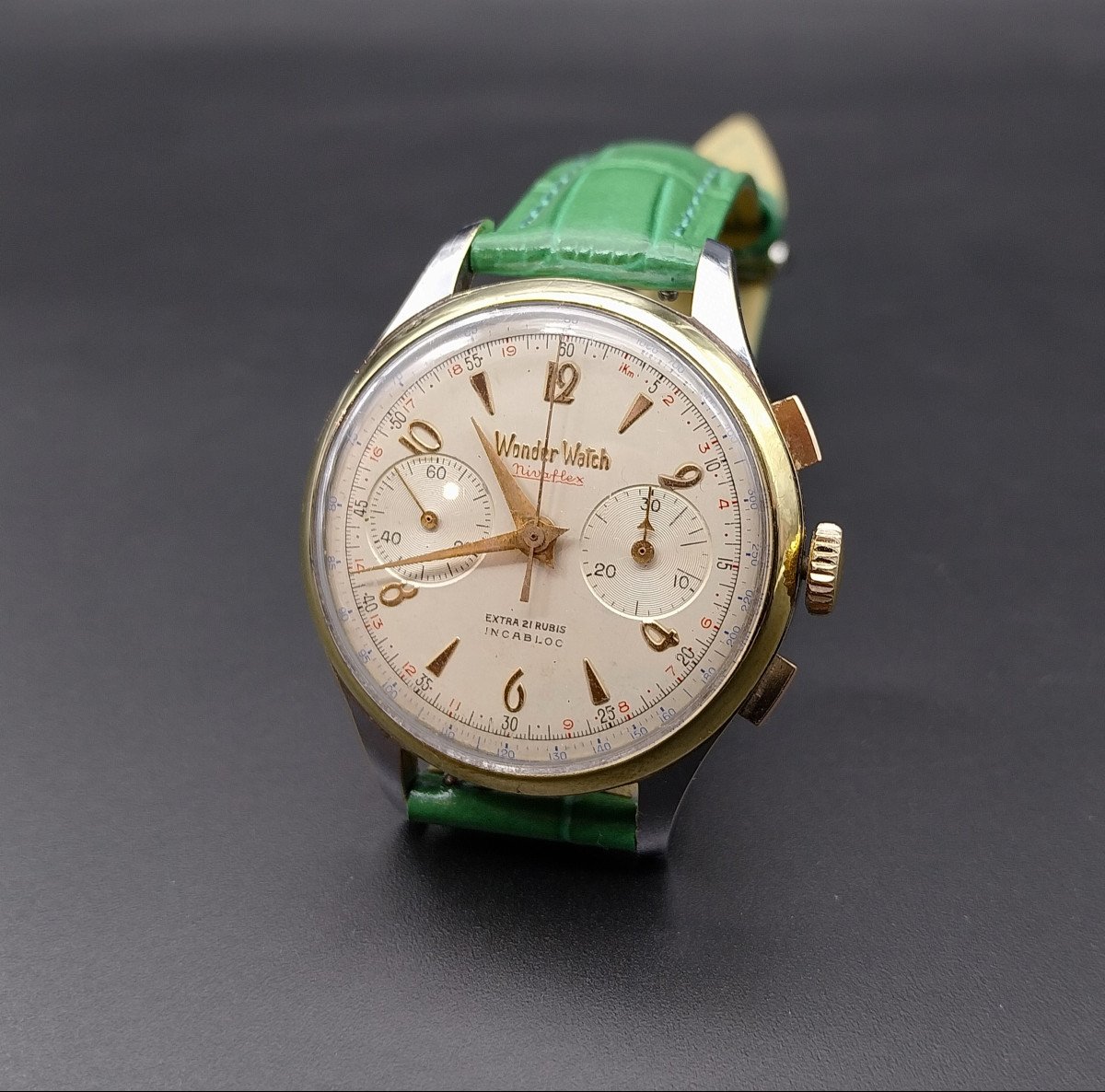 Montre Chronographe Wonder Watch Gallet, 1960 C-photo-3