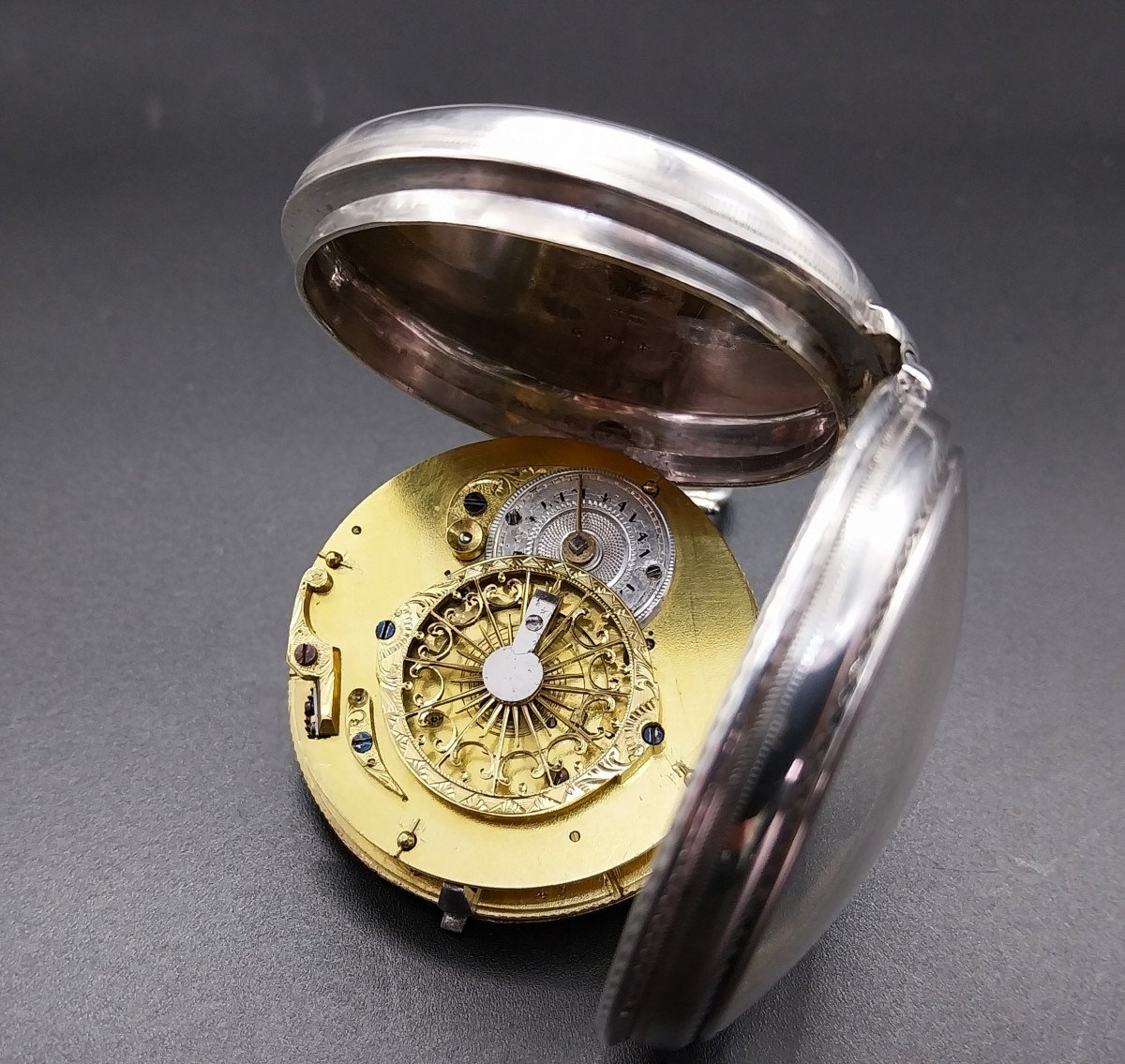 Verge Pocket Watch, Mitendero En Cádiz, Ano 1817 -photo-3