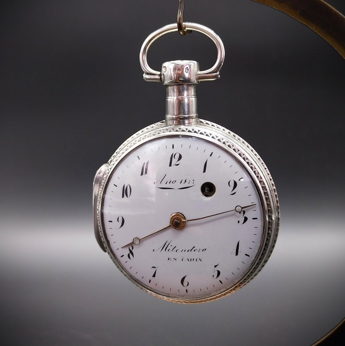 Verge Pocket Watch, Mitendero En Cádiz, Ano 1817 