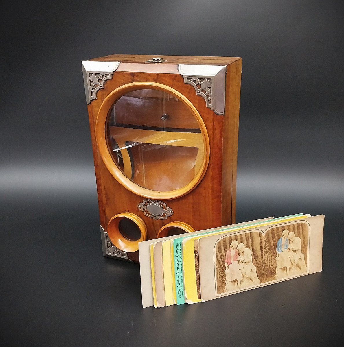 Magnifying Glass, Stereoviewer, Graphoscope, XIX Century-photo-3