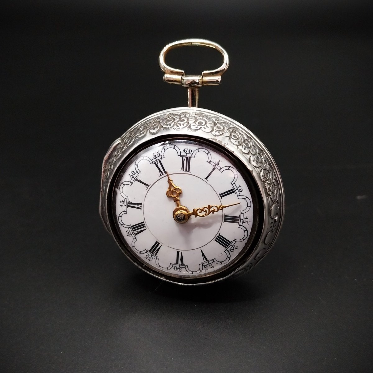 Montre Gousset Repoussé, 18éme Siécle , 1766-photo-2