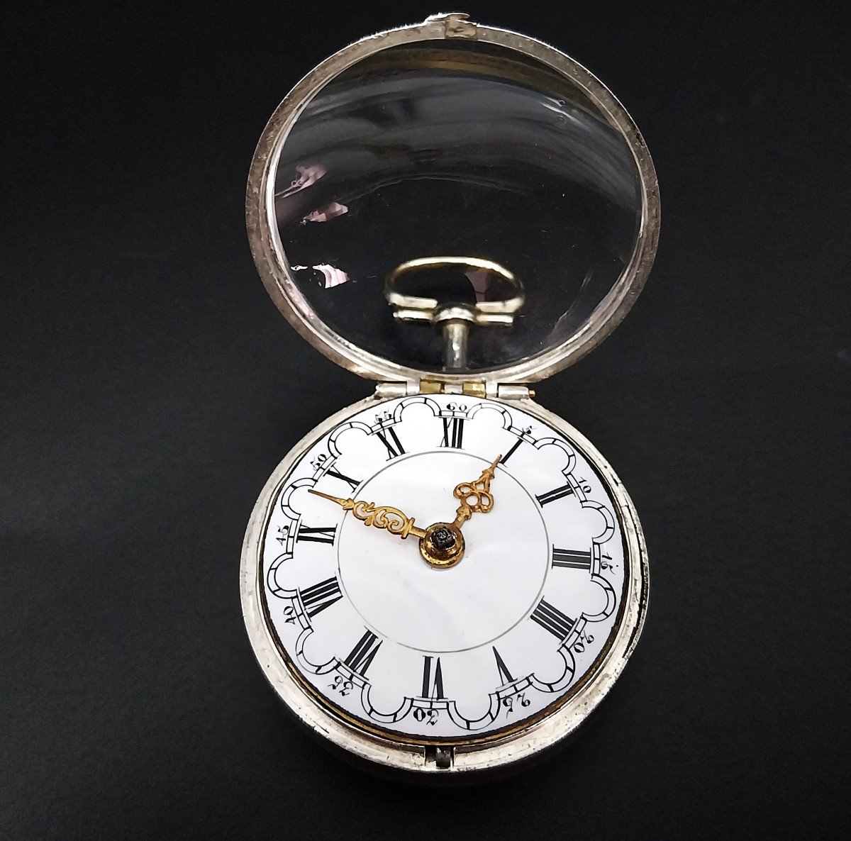 Montre Gousset Repoussé, 18éme Siécle , 1766-photo-5