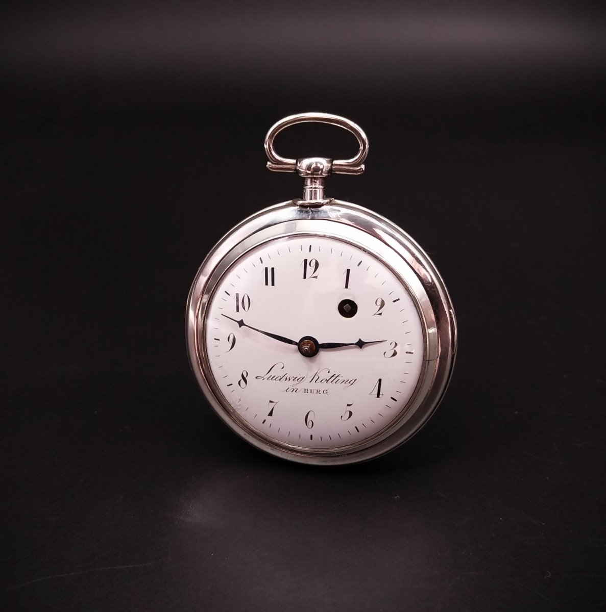 Large Verge Pocket Watch With Tortoisehell  Case.  XVIII Century-photo-4