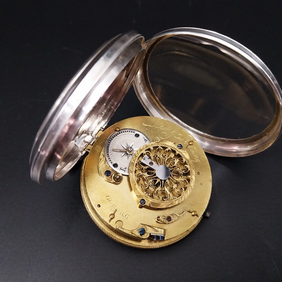 Large Verge Pocket Watch With Tortoisehell  Case.  XVIII Century-photo-5