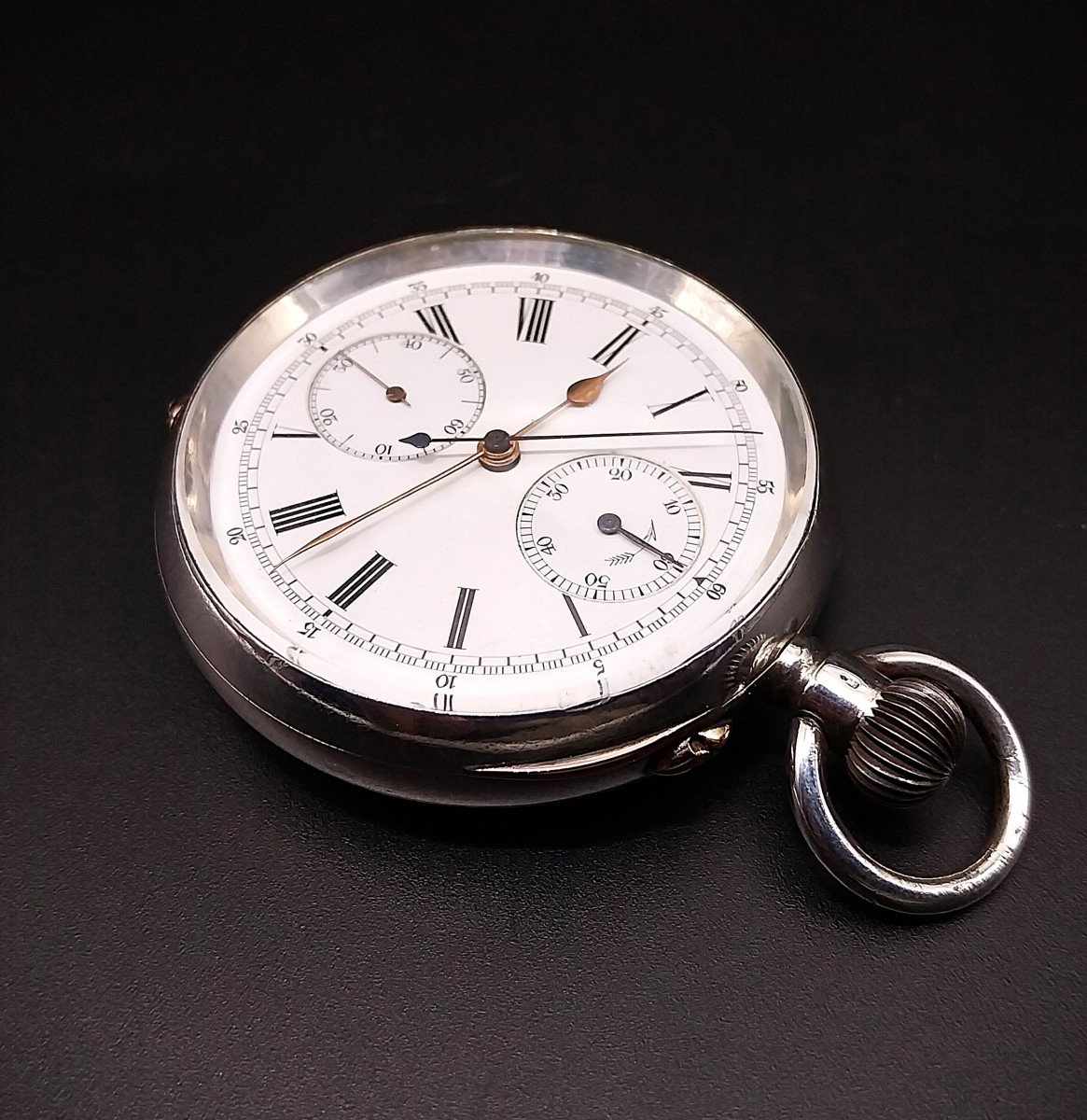 Swisse Chronograph Pocket Watch, 1900-photo-2