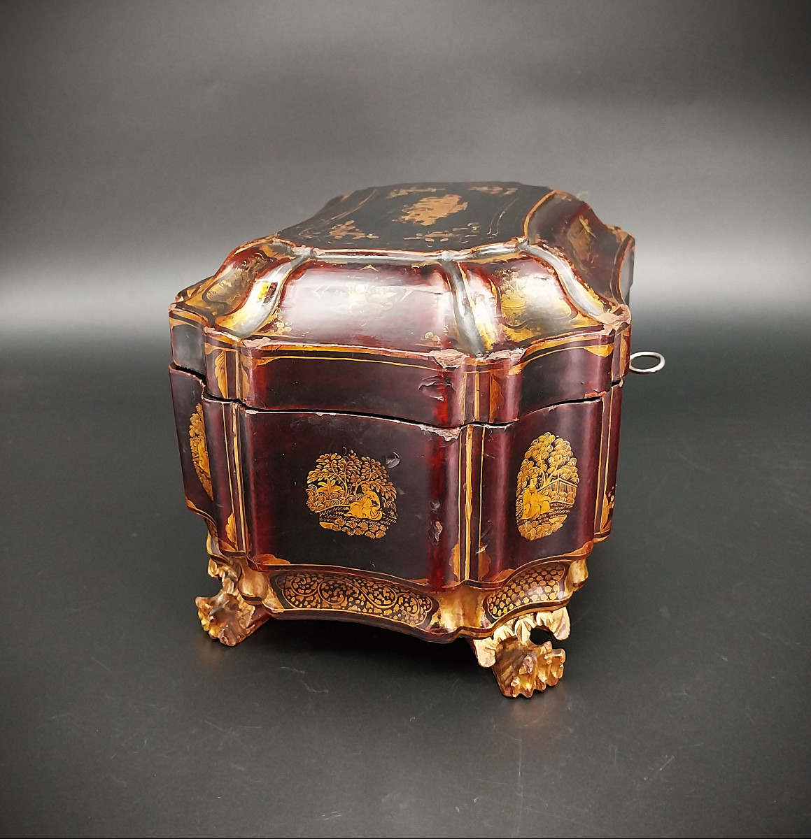 Antique Tea Caddy, Box,  Late 19th Century-photo-4