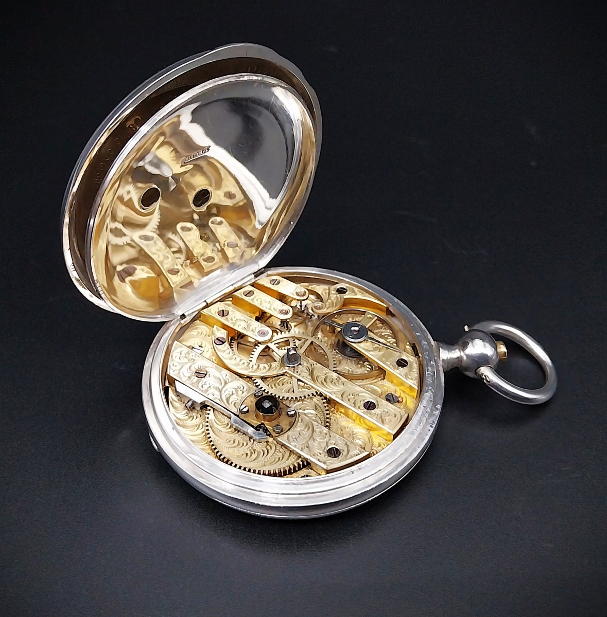 Pocket Watch Full Hunter Monard à Geneve, XIX Century-photo-3