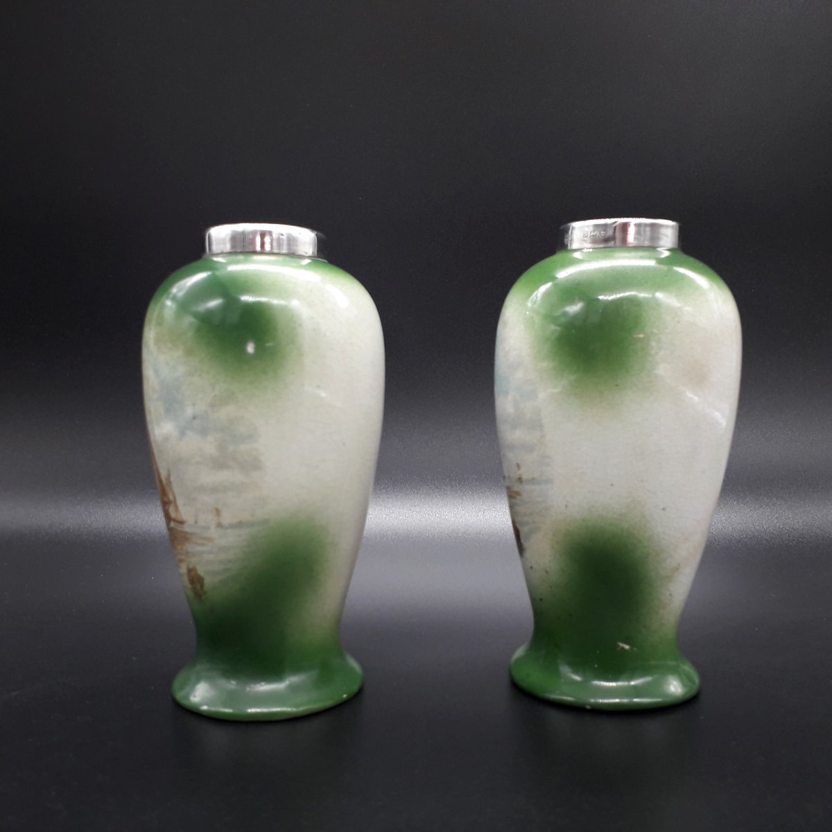 Pair Of Small Vases, Sailboat-photo-4