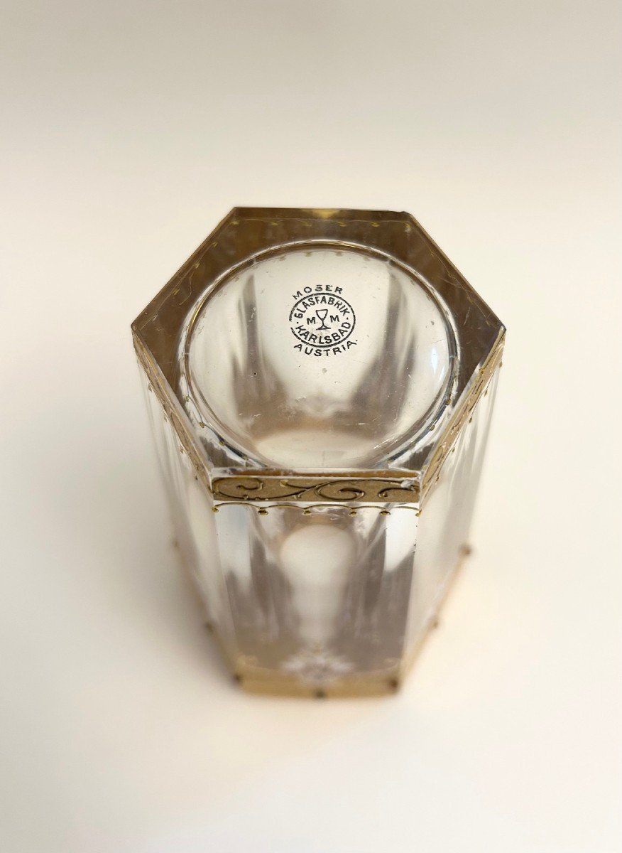 Verre Moser - Coupe Décorée Dorée 1898 – 1918-photo-1