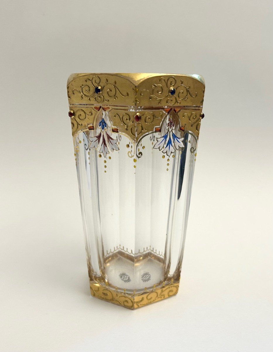 Verre Moser - Coupe Décorée Dorée 1898 – 1918