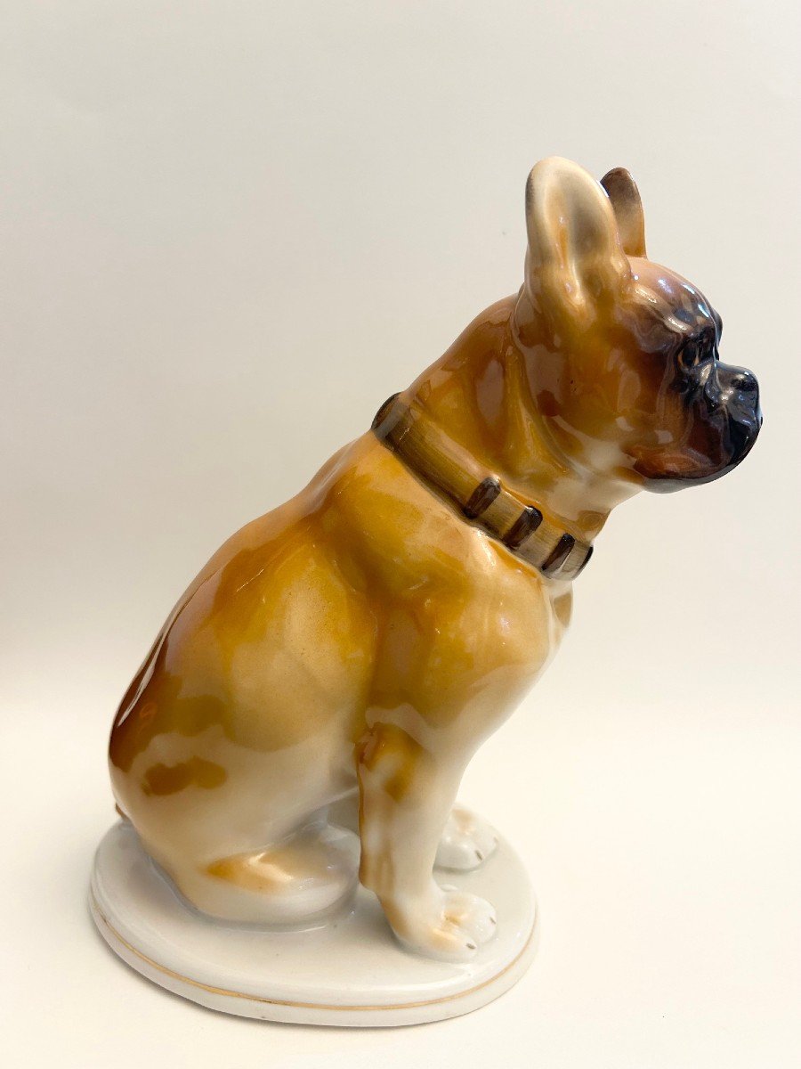 Porcelaine De Russie Lomonosov Porcelaine Bouledogue Français Lfz