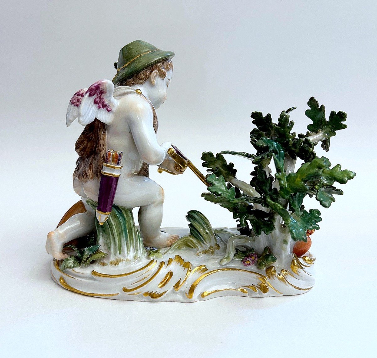 Meissen Porcelain, Puti The Little Hunter Second Half Of The 19th Century-photo-2