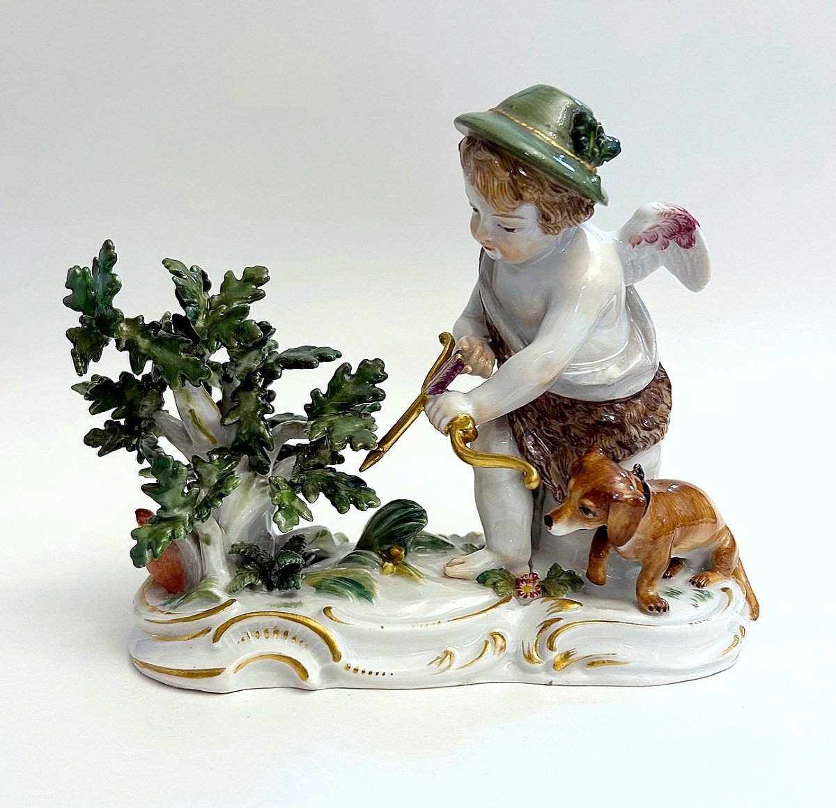 Meissen Porcelain, Puti The Little Hunter Second Half Of The 19th Century-photo-3