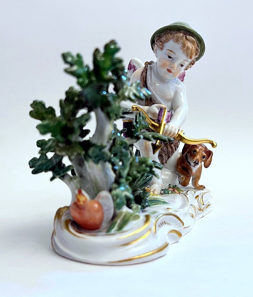 Porcelaine De Meissen, Puti Le Petit Chasseur Seconde Moitié du 19èmeSiècle.-photo-1