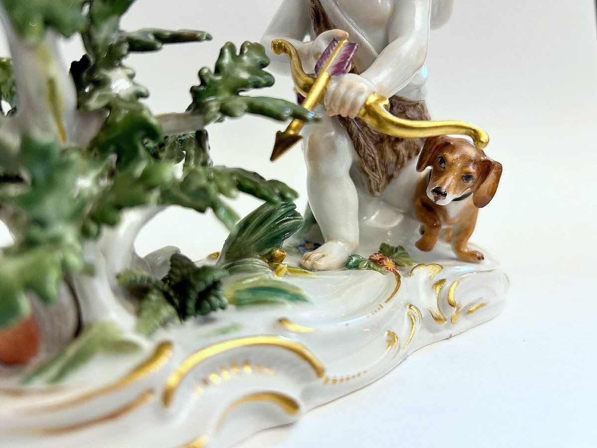 Meissen Porcelain, Puti The Little Hunter Second Half Of The 19th Century-photo-3