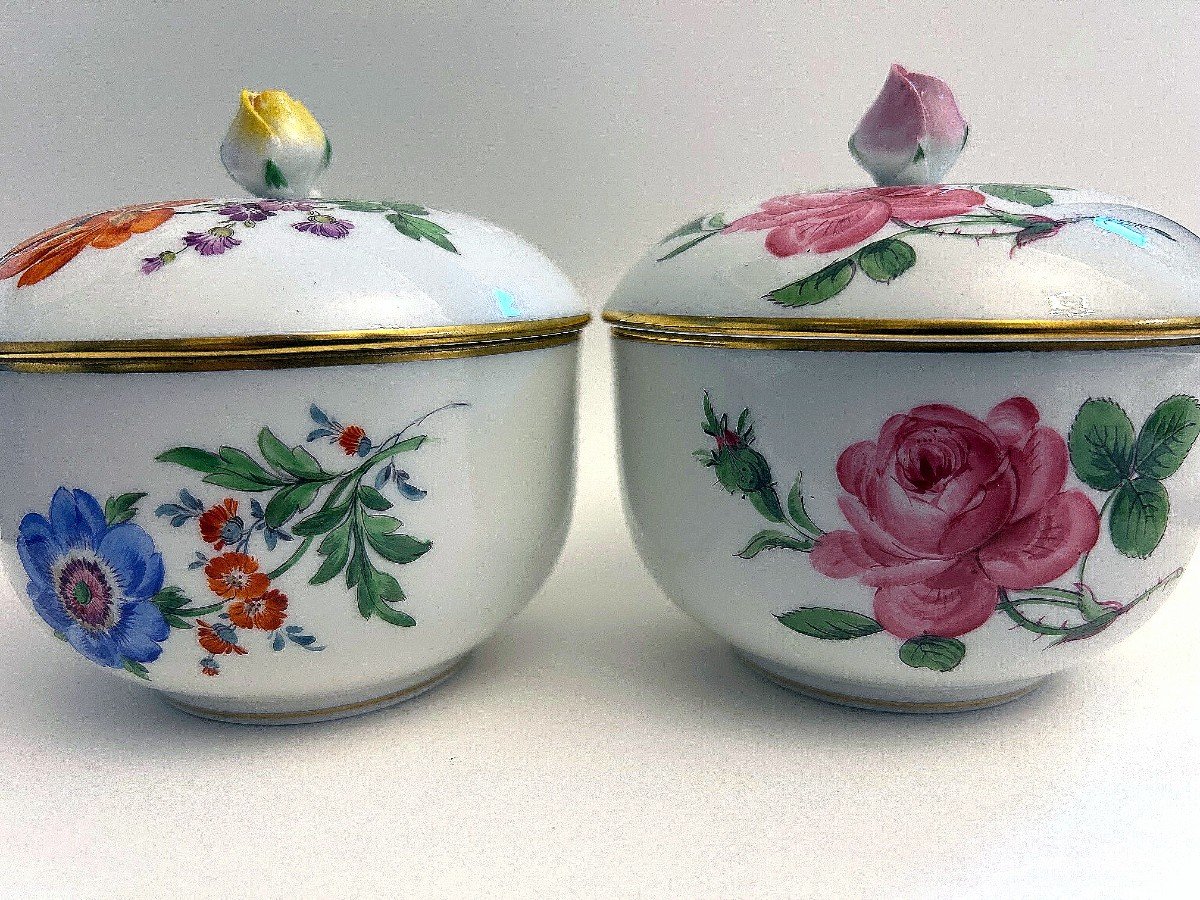 Meissen Porcelain Two Sugar Bowls-photo-2