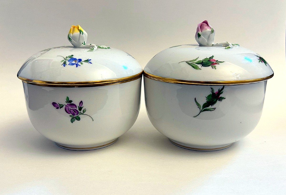 Meissen Porcelain Two Sugar Bowls-photo-3