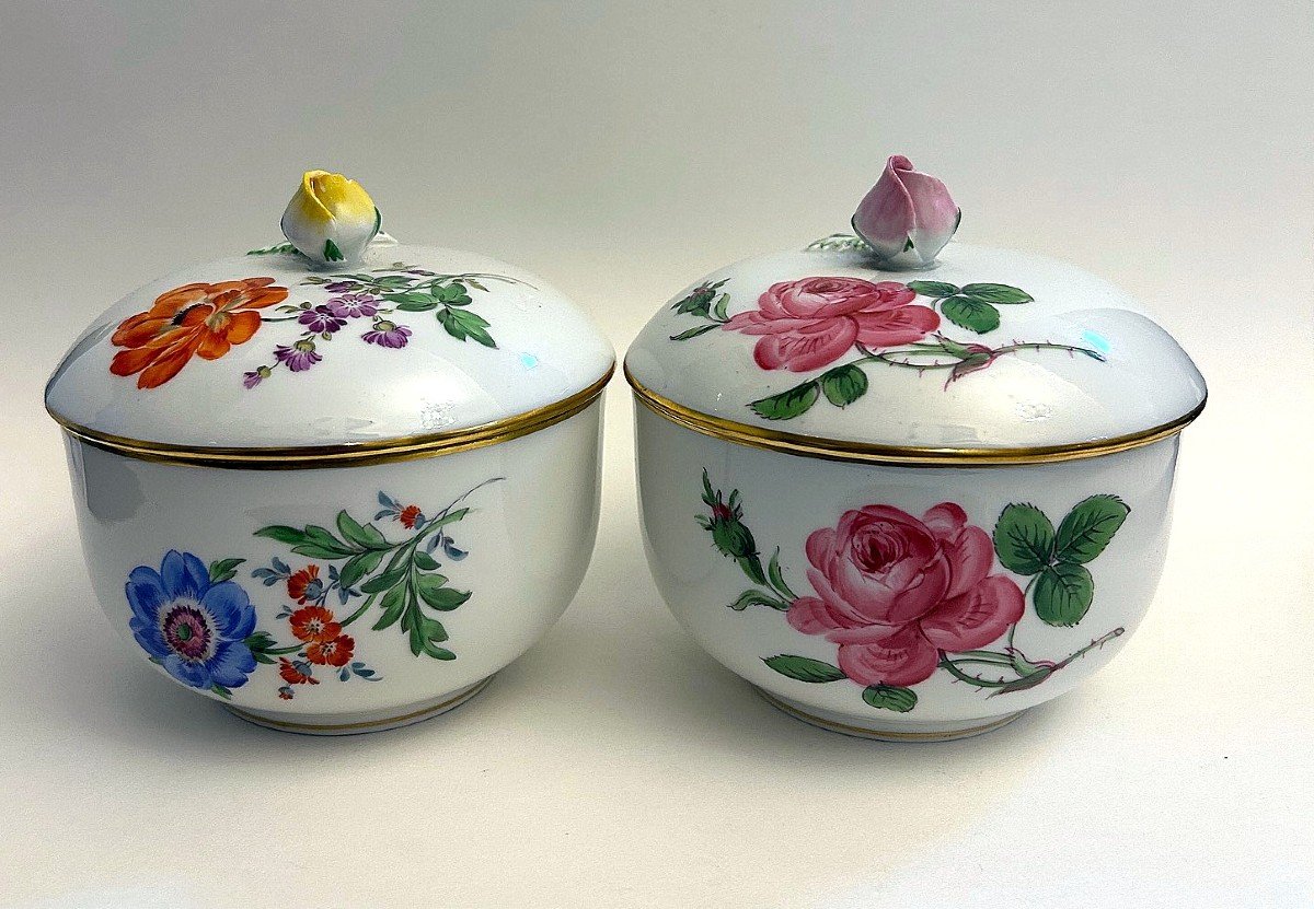 Meissen Porcelain Two Sugar Bowls