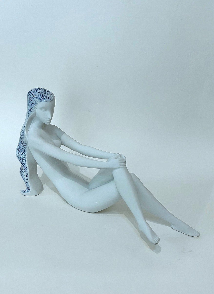 Porcelaine Royal Dux "femme Nue Assise"-photo-3