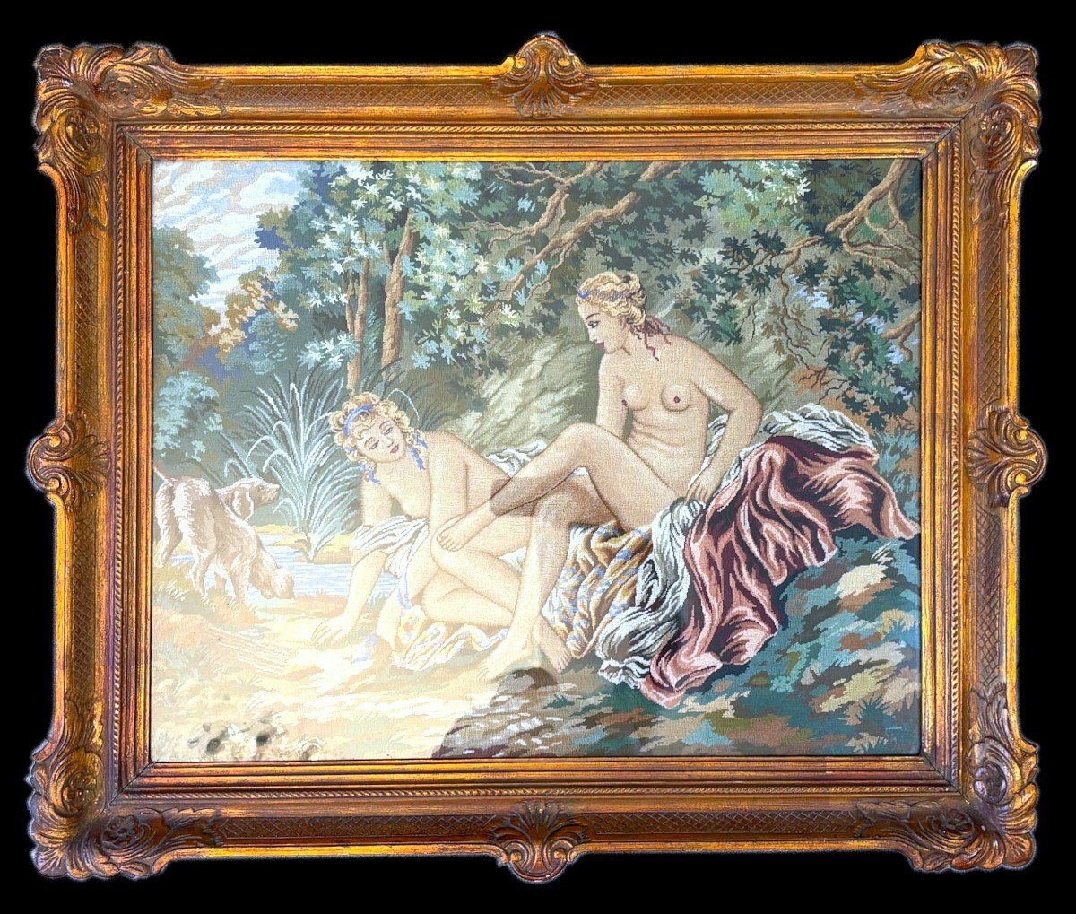 Machine Woven Tapestry Diana Resting After The Hunt