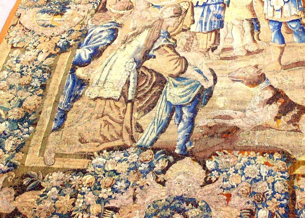  Large Flemishtapestry From The 17th Century Probably Brussels Of Alexander Entering Babylon-photo-2