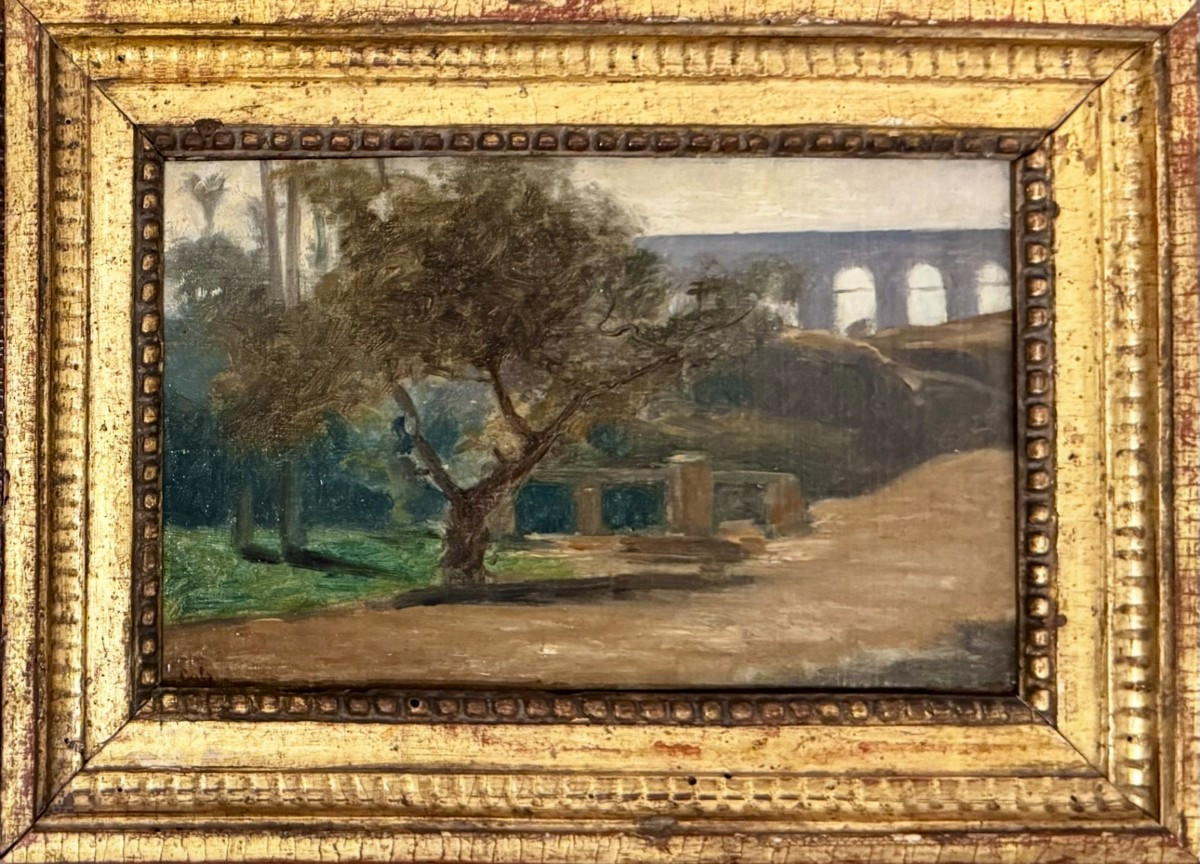 Adolphe Félix Cals (1810-1880), Paysage à l'Aqueduc