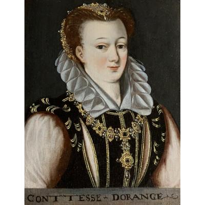 Portrait Présumé d'Anne De Saxe Comtesse d'Orange, Fin XVIe Siècle. 