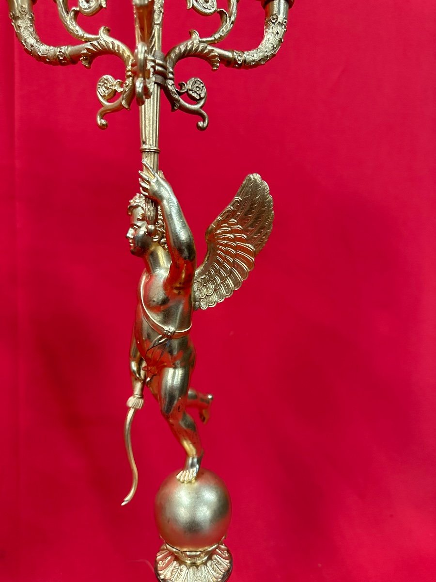 Paire De Candelabres Empire-photo-3