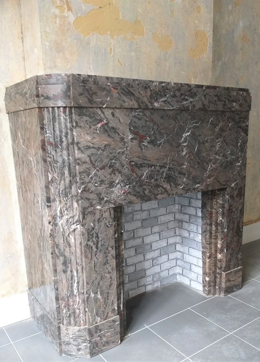 Art Déco Fireplace en Bois Jourdan marble-photo-4