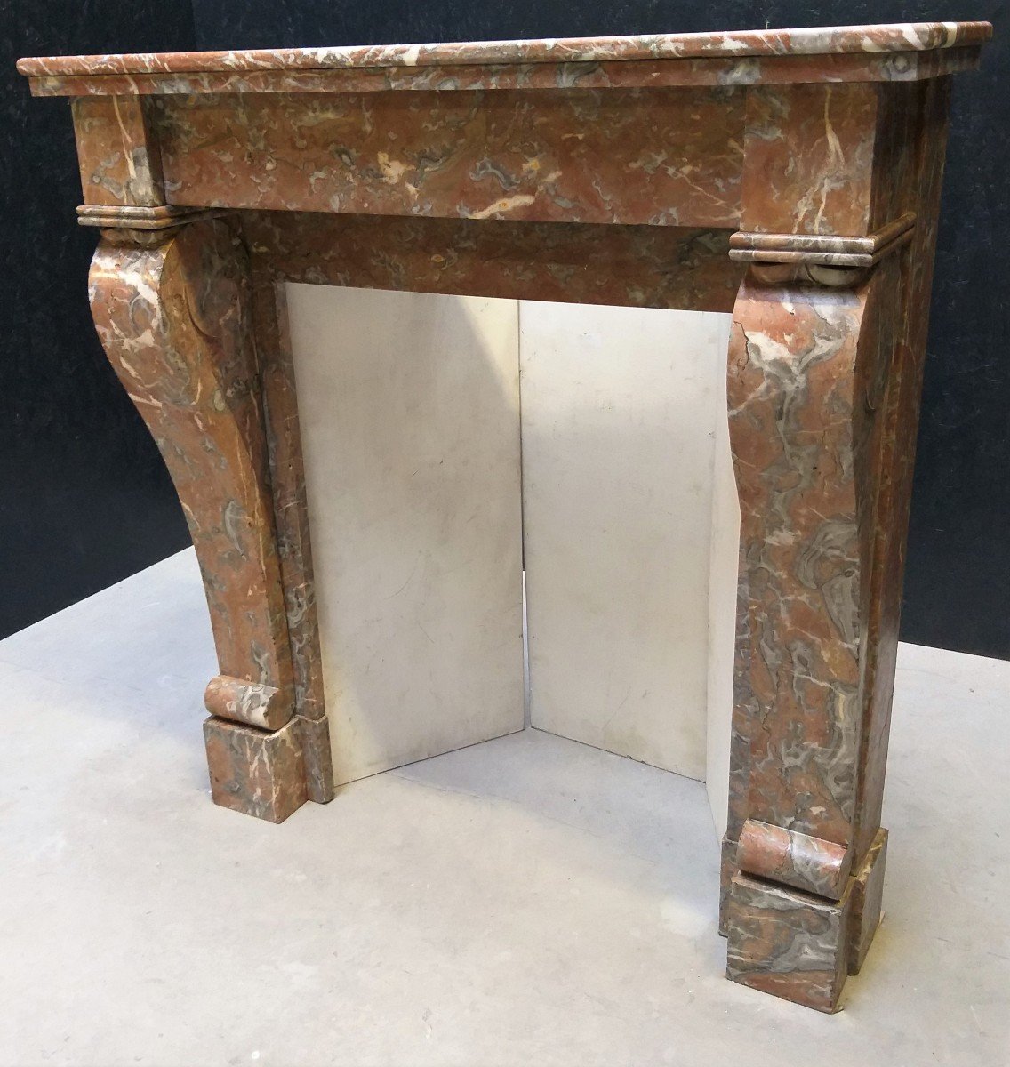 Napoleon III Fireplace In Saint Rémy Marble Ca.1860-photo-3